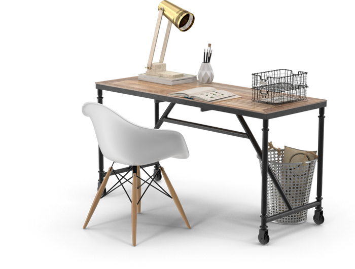 desk and chair